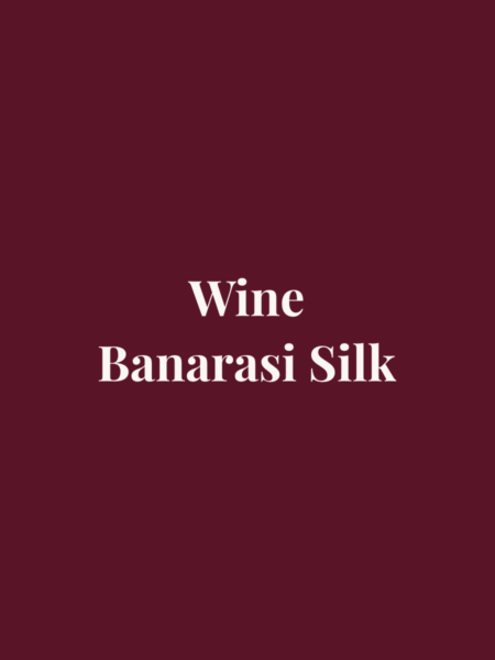 Wine Banarasi silk saree with gold brocade