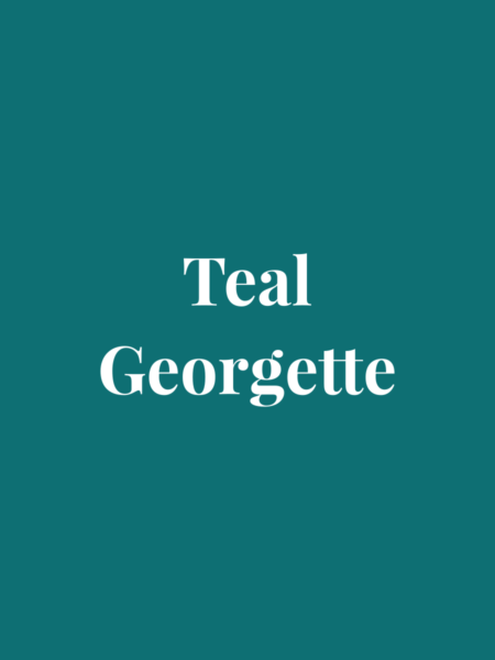Teal georgette saree with gold foil border